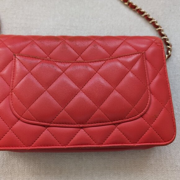 Chanel Classic Wallet on Chain in Pink - Picture 10 of 15